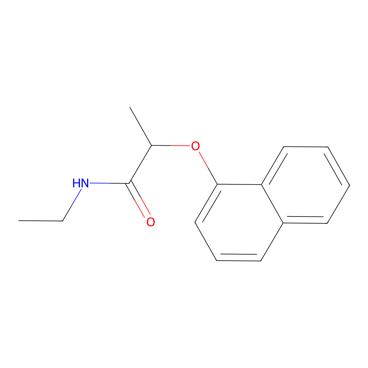 N-Ethyl-2-[(naphthalen-1-yl)oxy]propanamide molecular structure, CAS 38641-90-6