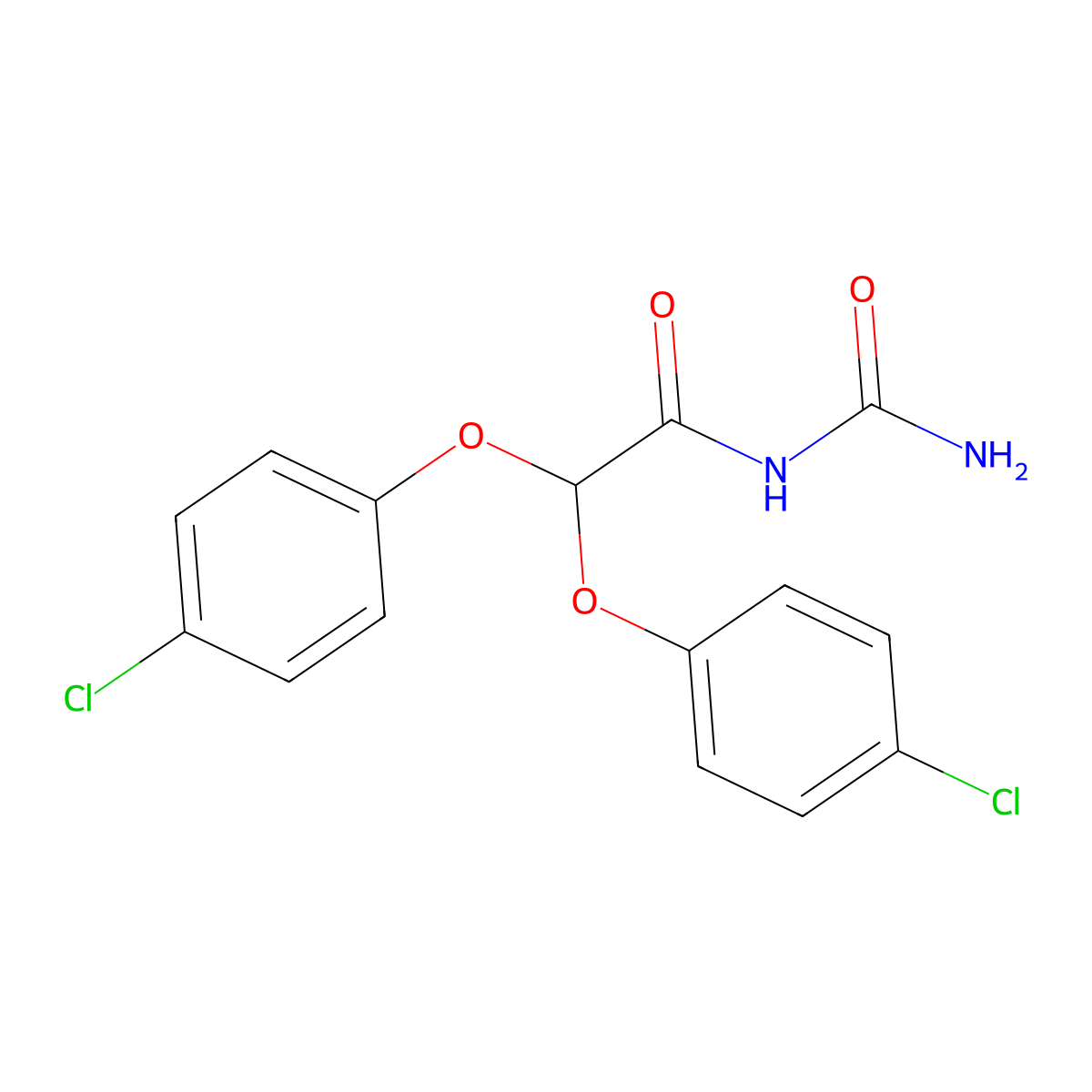 Urefibrate molecular structure, CAS 38647-79-9