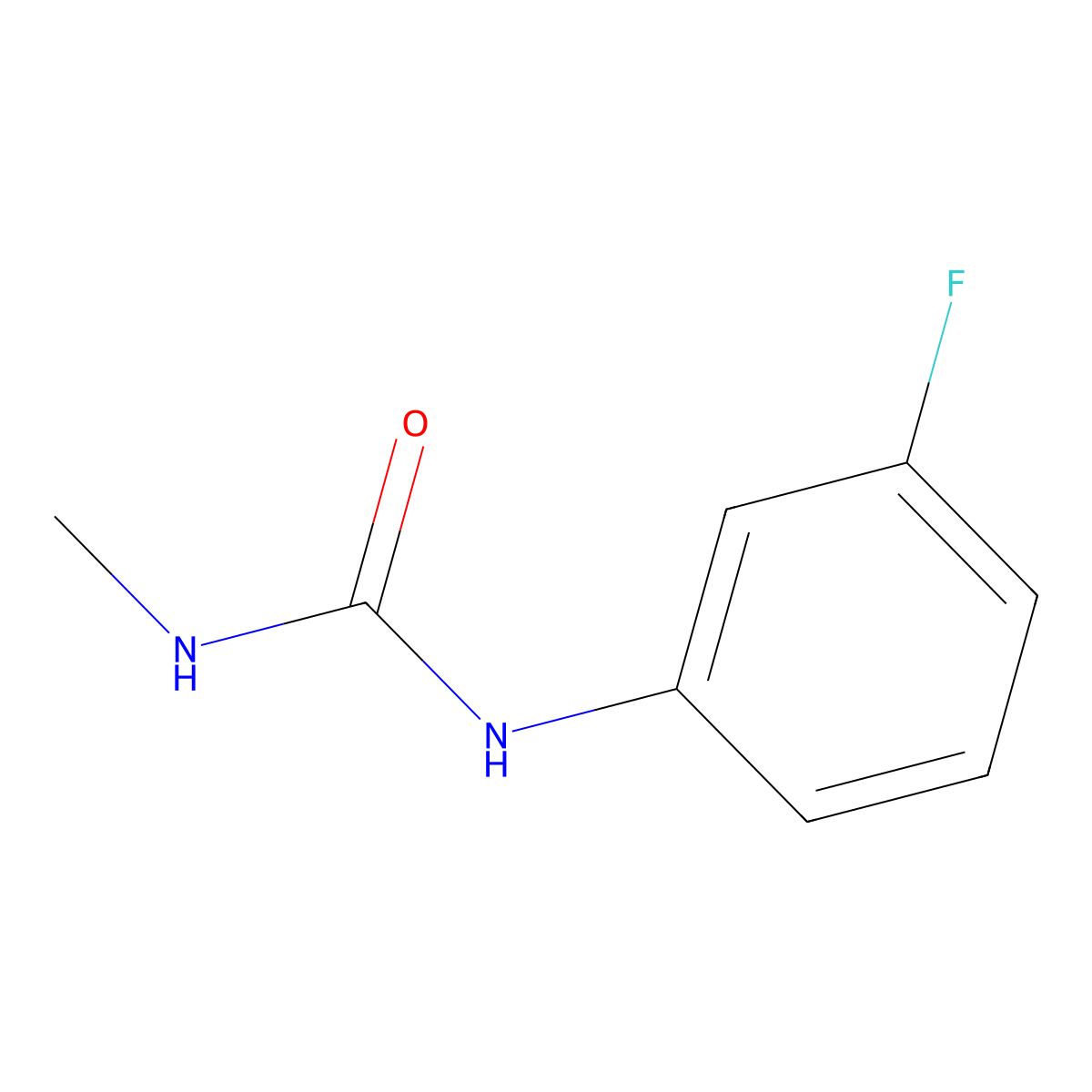 N-(3-fluorophenyl)-N'-methylurea molecular structure, CAS 38648-52-1