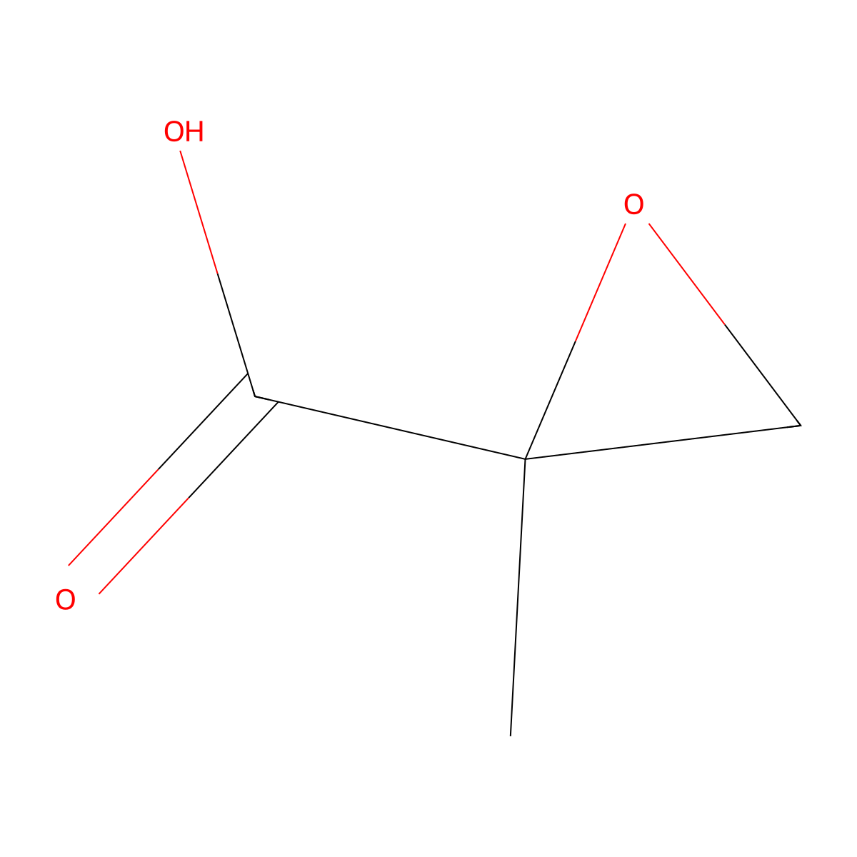 2-Methyloxirane-2-carboxylic acid molecular structure, CAS 38649-35-3