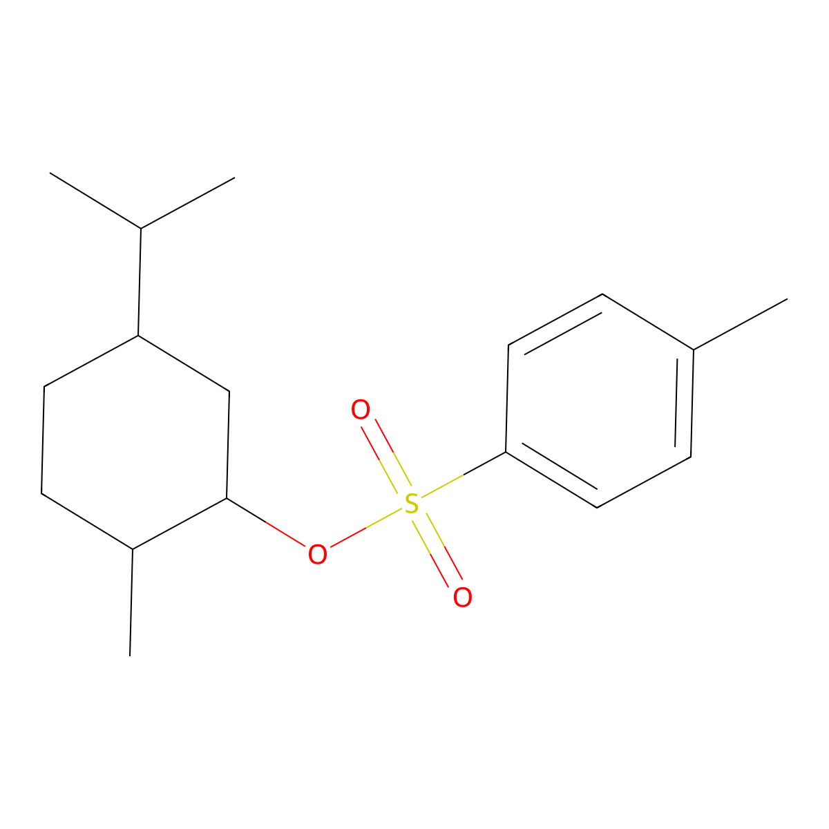 2-Methyl-5-(propan-2-yl)cyclohexyl 4-methylbenzene-1-sulfonate molecular structure, CAS 3865-44-9