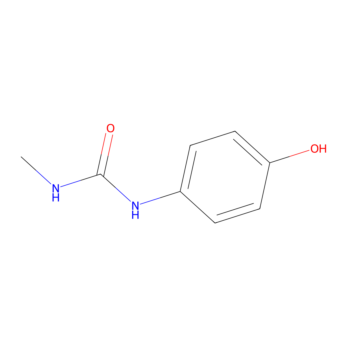 1-(4-Hydroxyphenyl)-3-methylurea molecular structure, CAS 38652-14-1