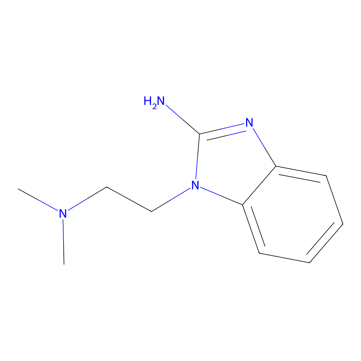 1-(2-Dimethylamino-ethyl)-1H-benzoimidazol-2-ylamine molecular structure, CAS 38652-78-7