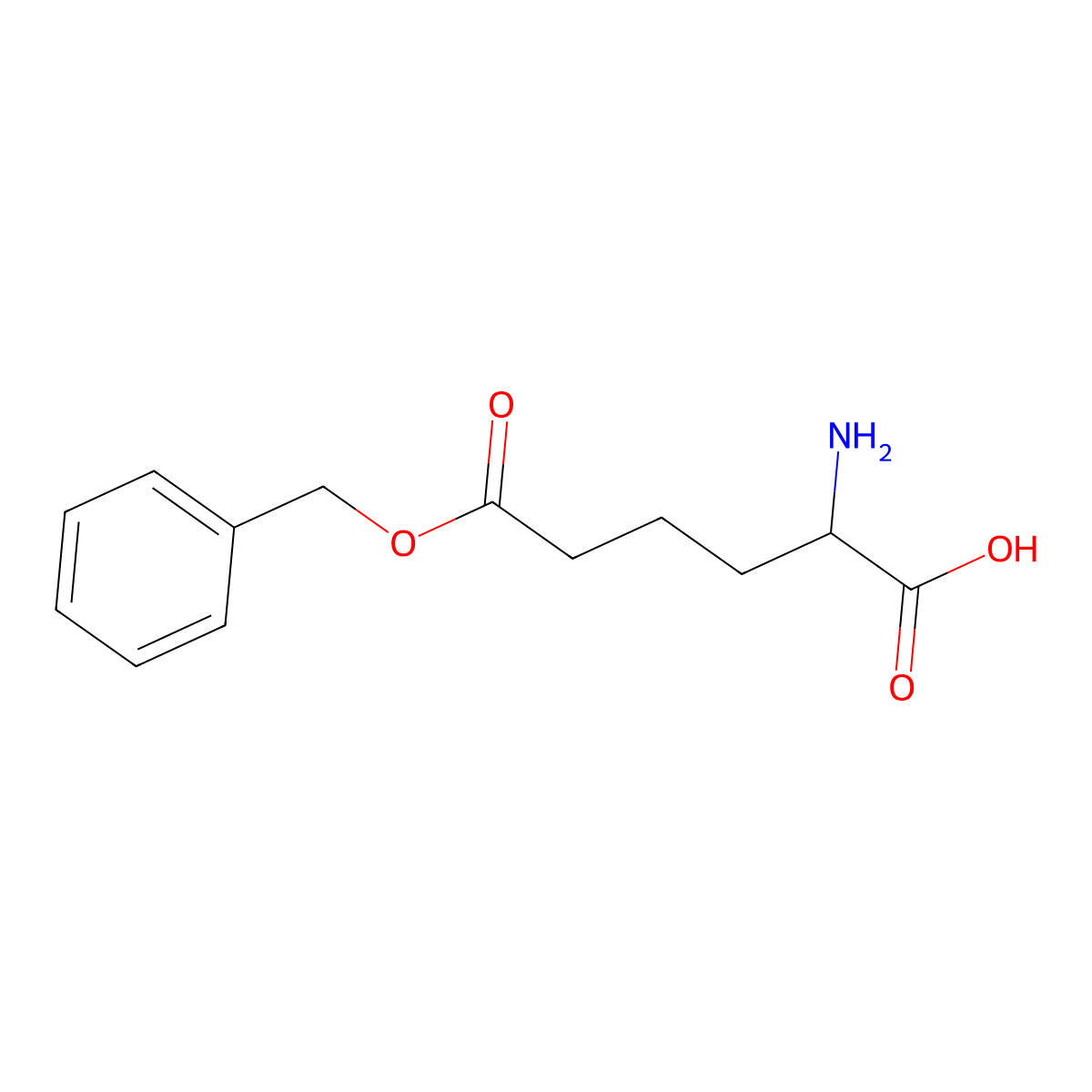 (S)-2-Amino-6-(benzyloxy)-6-oxohexanoic acid molecular structure, CAS 38658-15-0