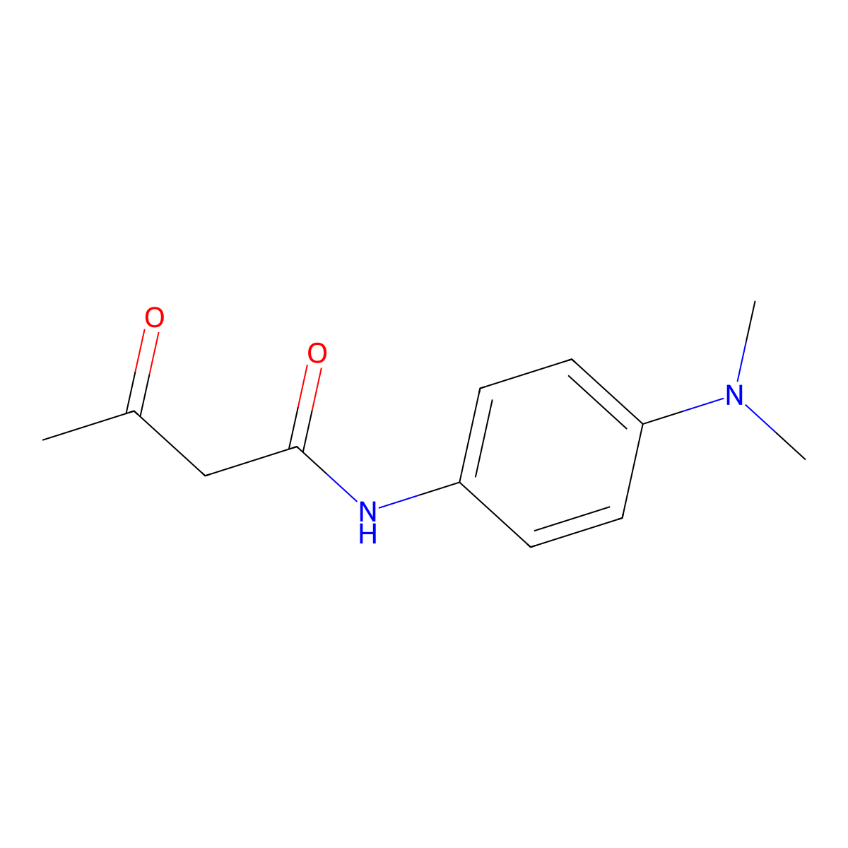 N-[4-(Dimethylamino)phenyl]-3-oxobutanamide molecular structure, CAS 38659-86-8