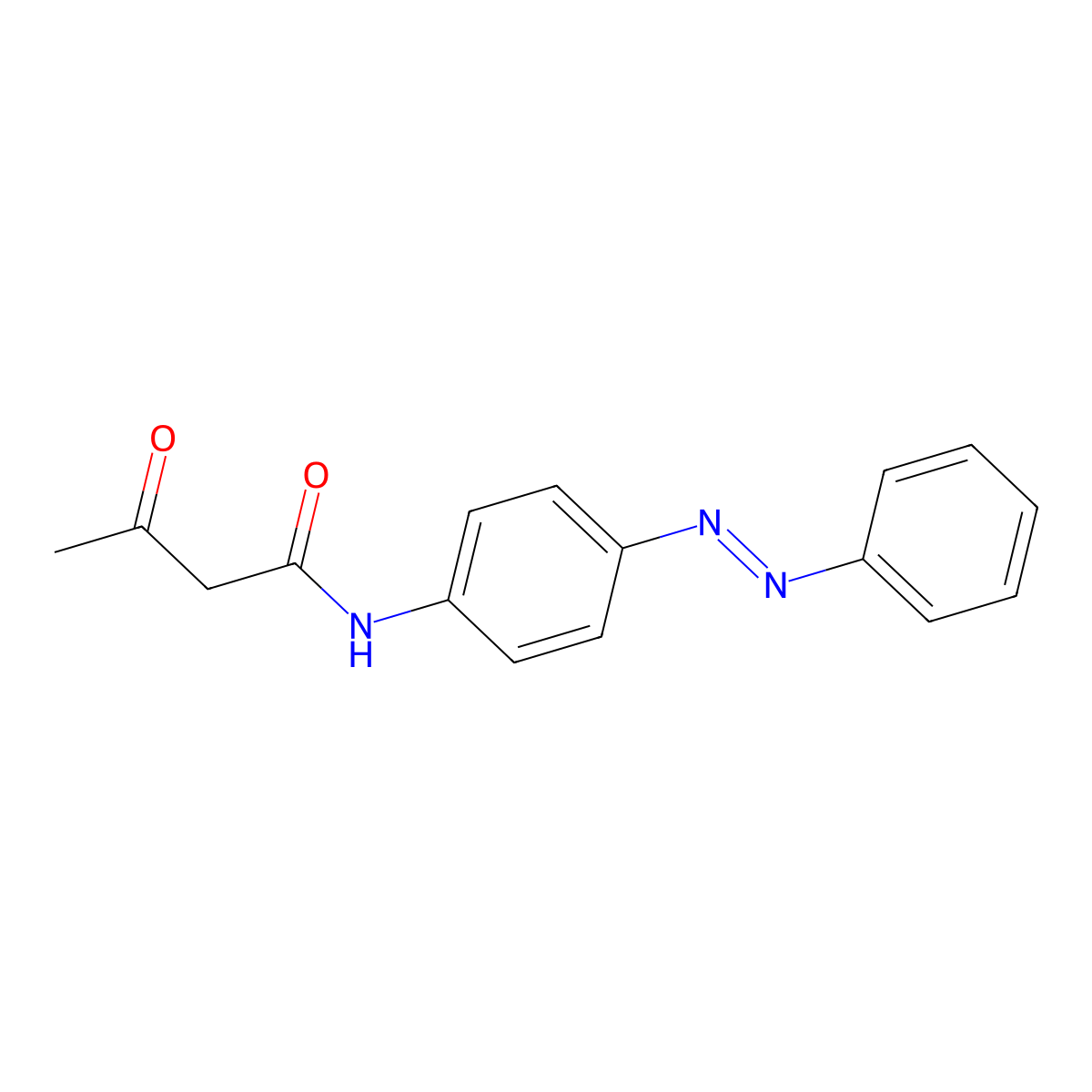 4-Acetoacetamidoazobenzene molecular structure, CAS 38659-87-9