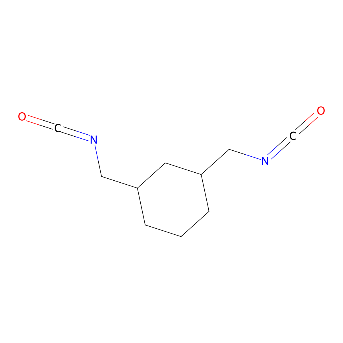 1,3-Bis(isocyanatomethyl)cyclohexane molecular structure, CAS 38661-72-2