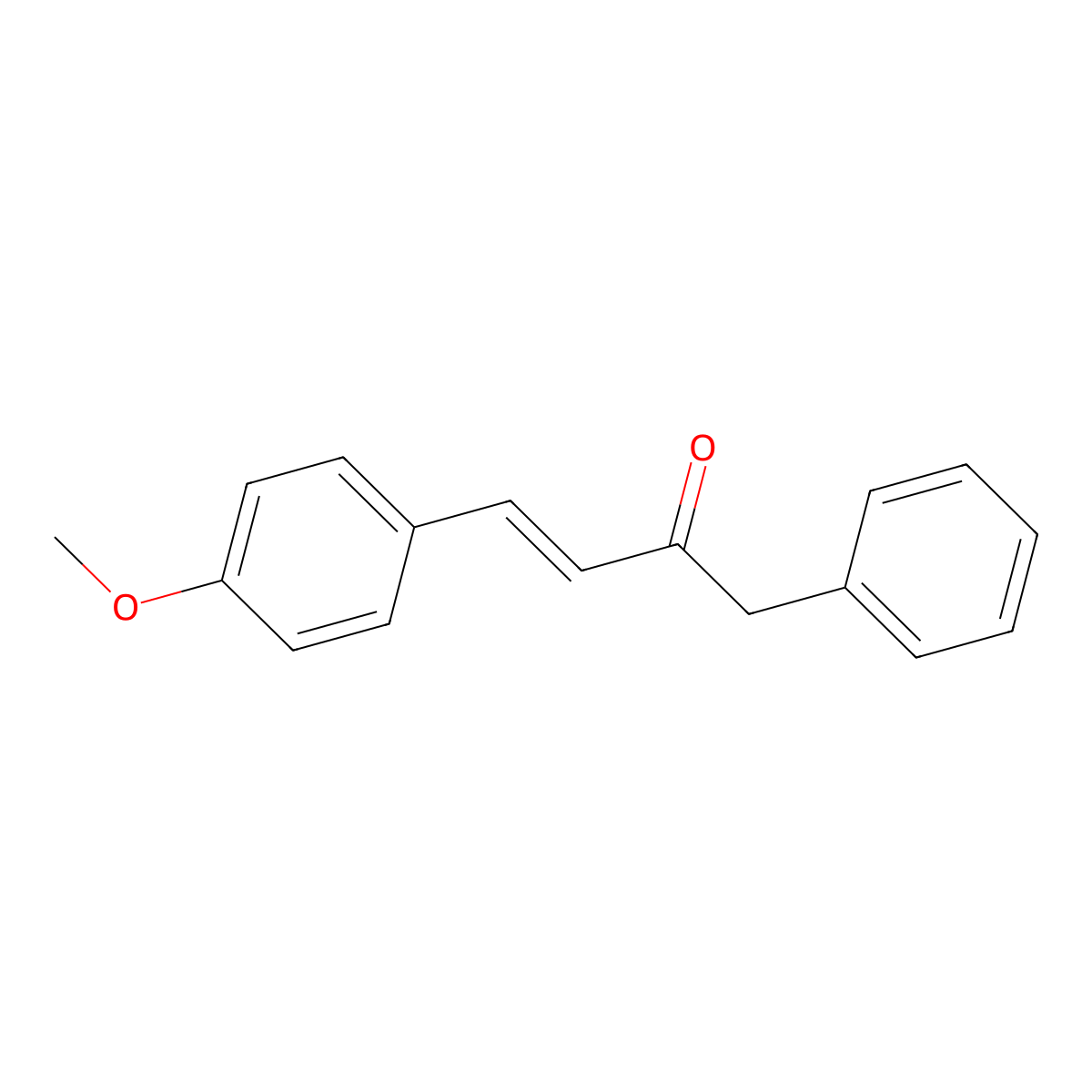 (3E)-4-(4-methoxyphenyl)-1-phenylbut-3-en-2-one molecular structure, CAS 38661-86-8