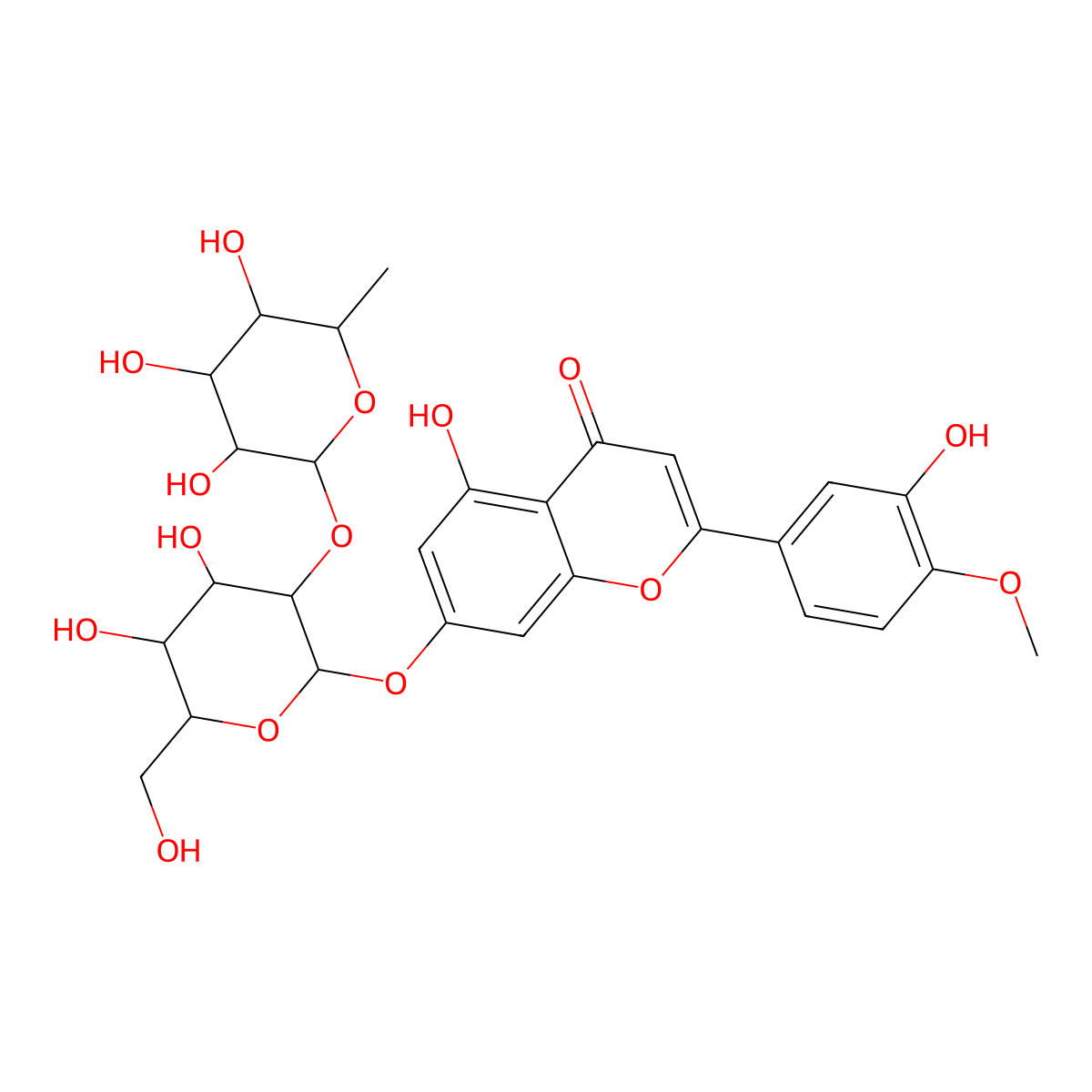 Neodiosmin molecular structure, CAS 38665-01-9