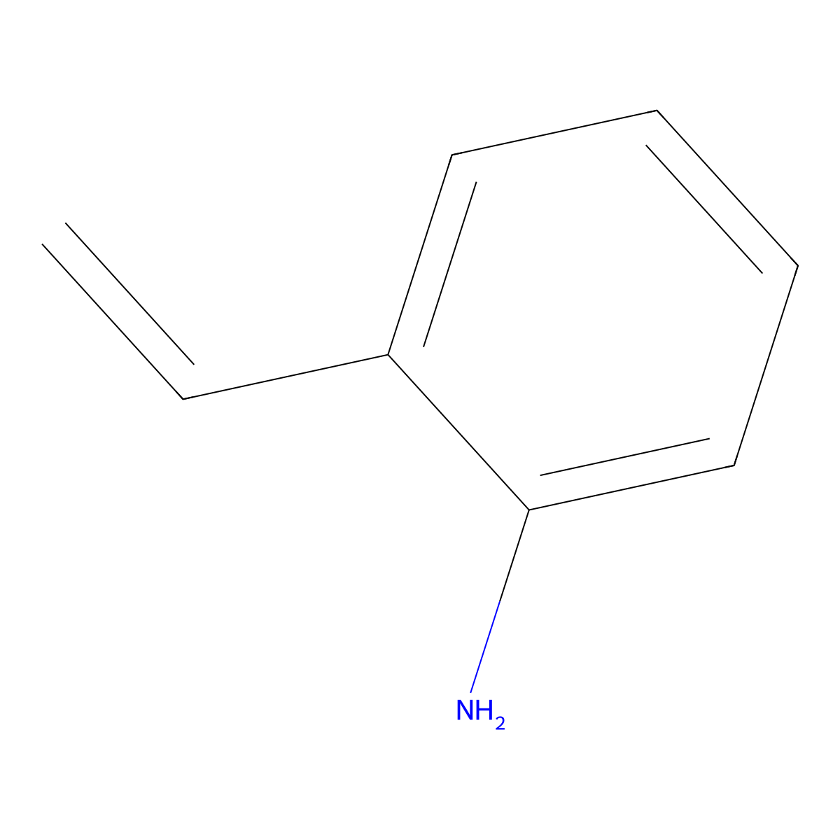 2-Vinylaniline molecular structure, CAS 3867-18-3