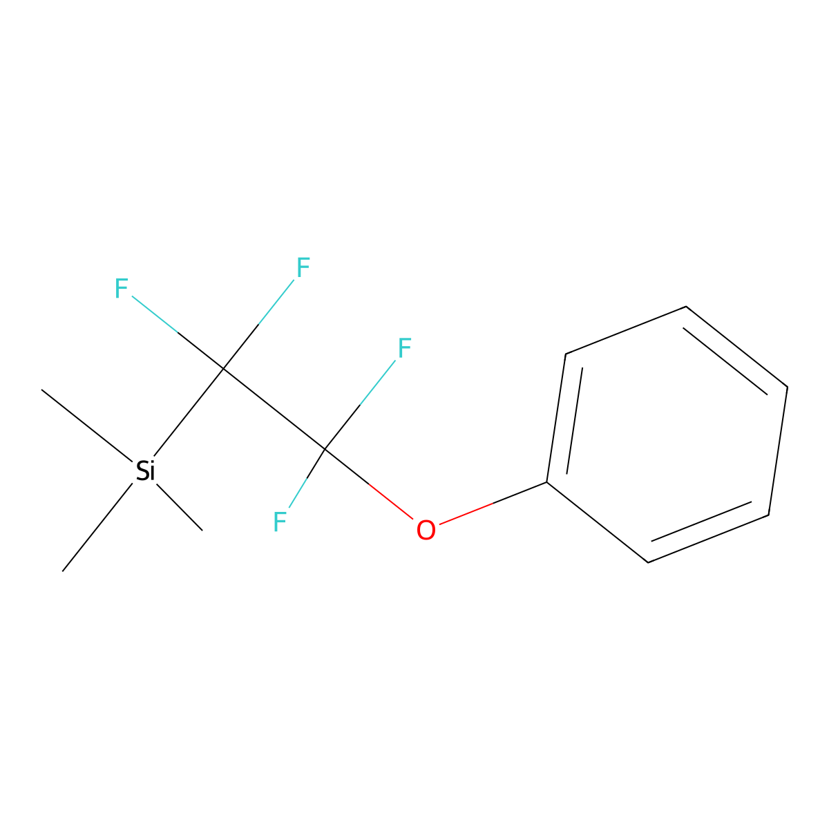 Trimethyl(1,1,2,2-tetrafluoro-2-phenoxyethyl)silane molecular structure, CAS 386703-91-9