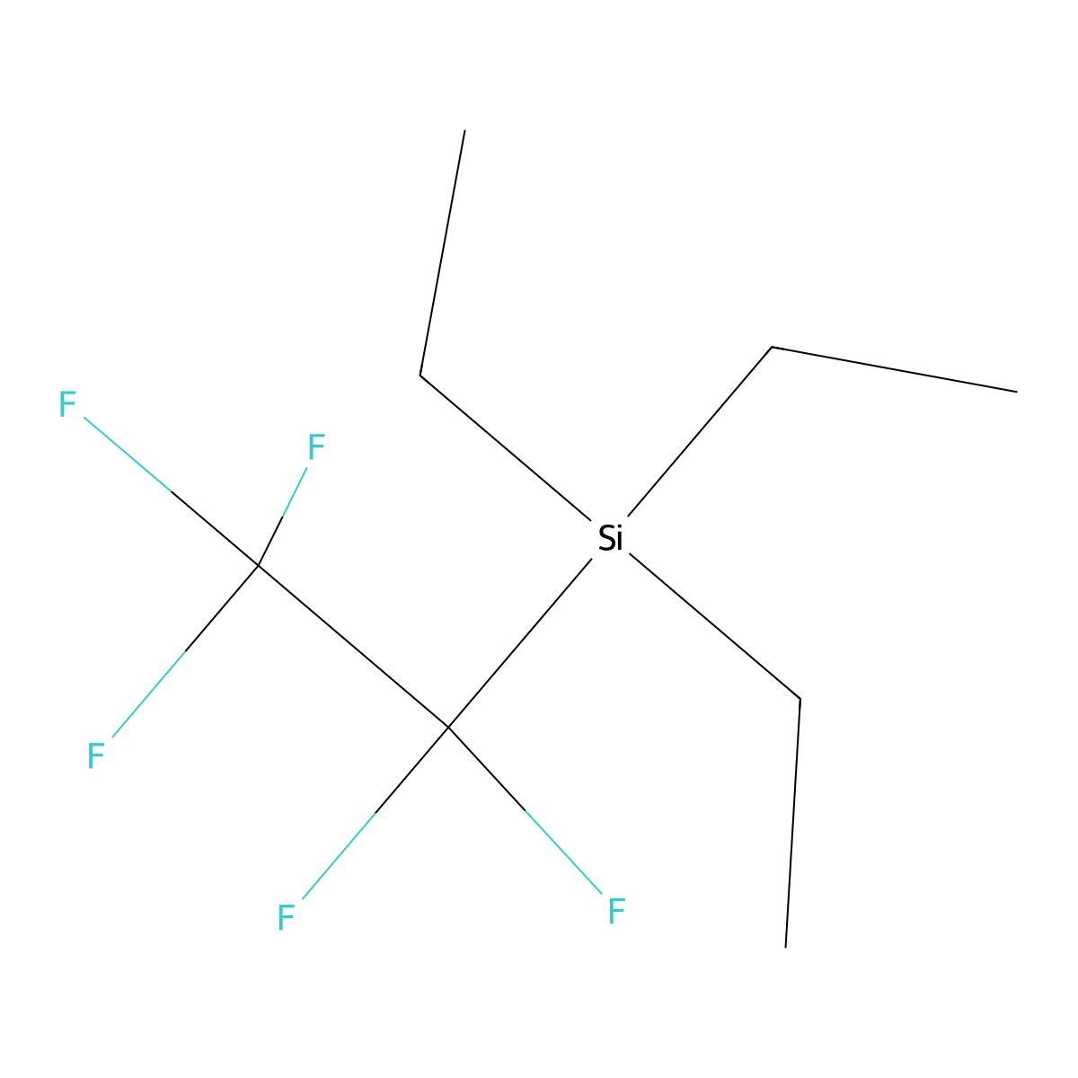 Pentafluoroethyltriethylsilane molecular structure, CAS 386703-92-0