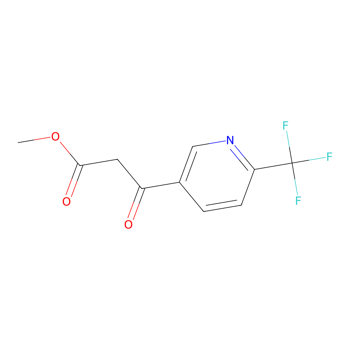 Methyl 6-(trifluoromethyl)nicotinoylacetate molecular structure, CAS 386704-15-0