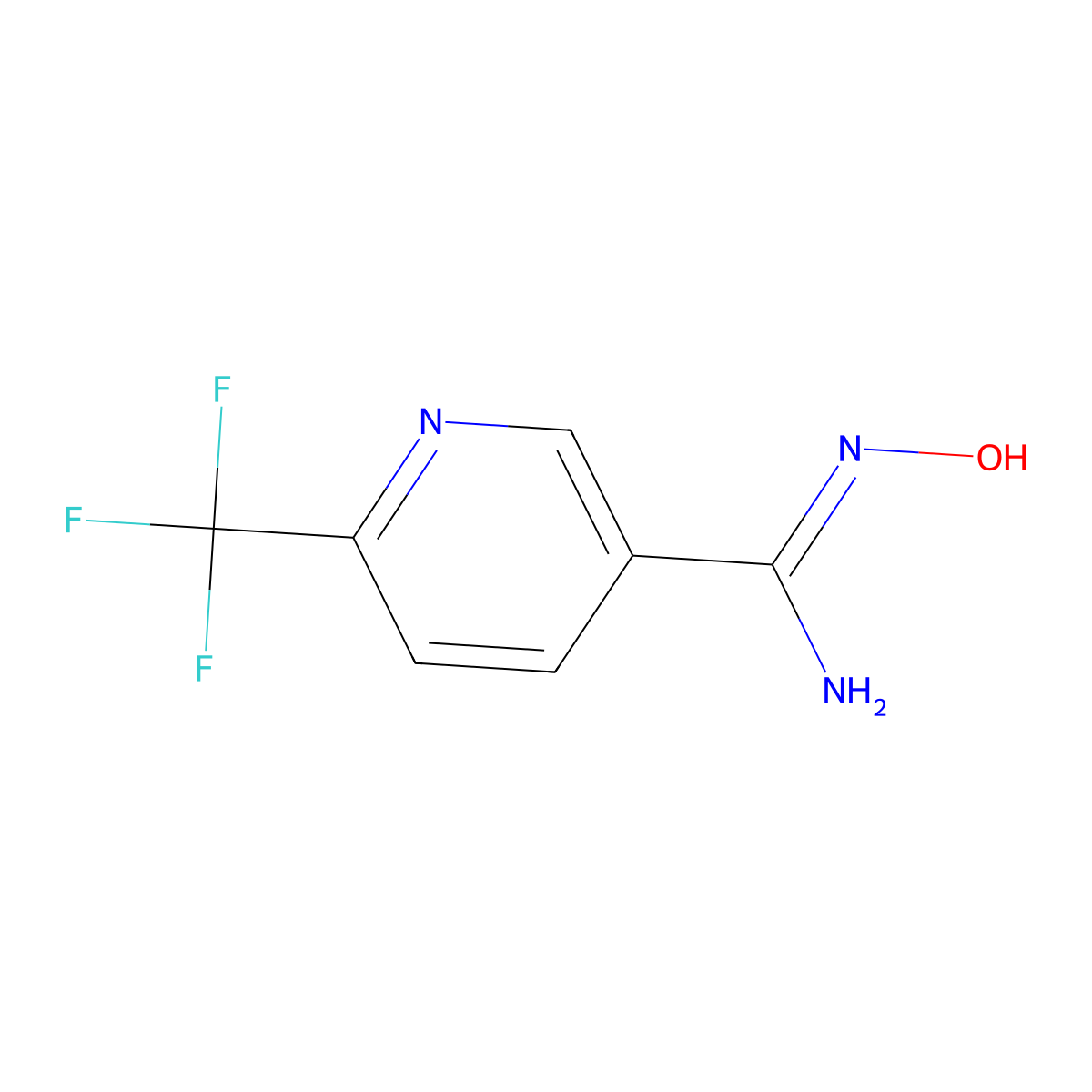 6-Trifluoromethyl-pyridine-3-amidoxime molecular structure, CAS 386704-16-1