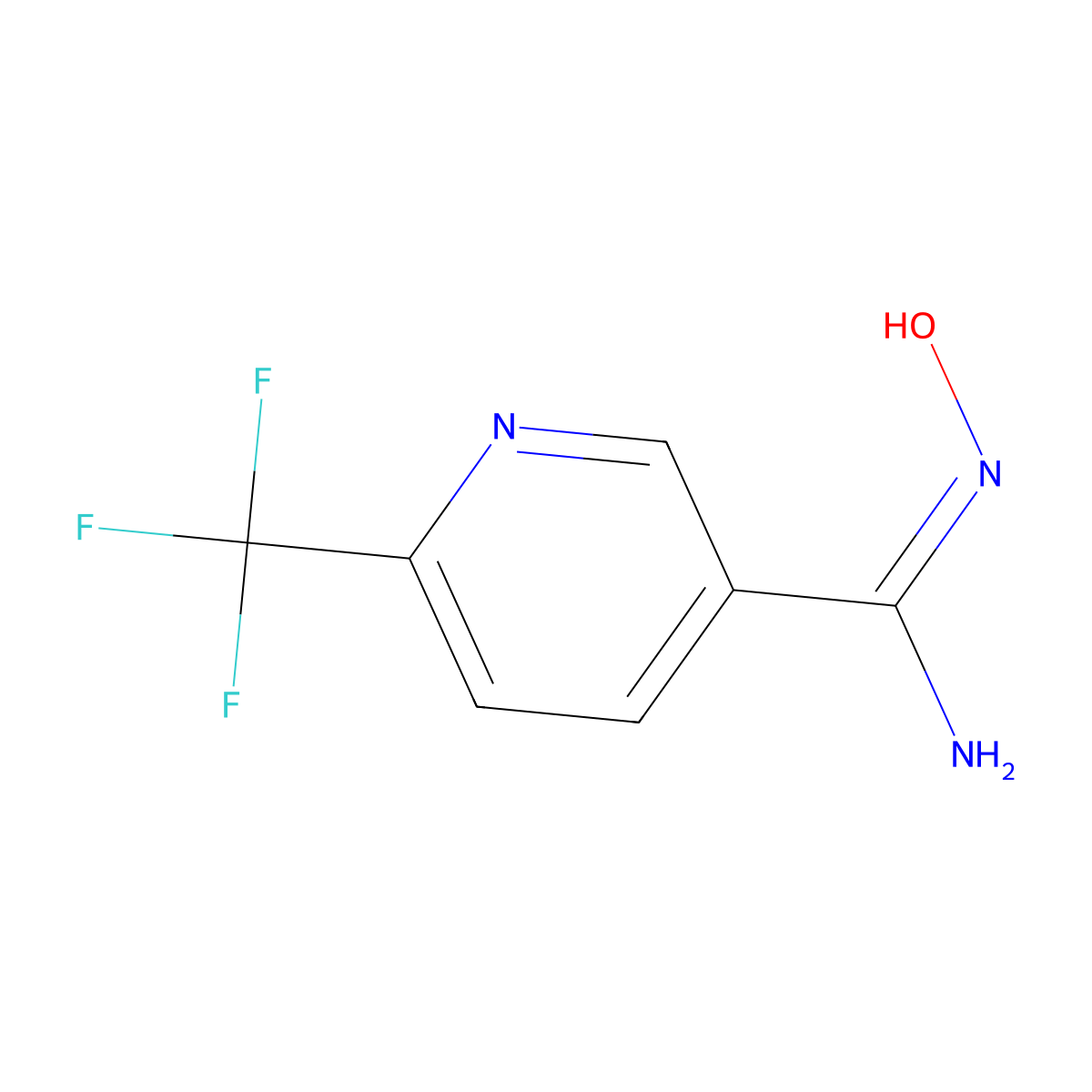6-Trifluoromethyl-pyridine-3-amidoxime molecular structure, CAS 386704-16-1