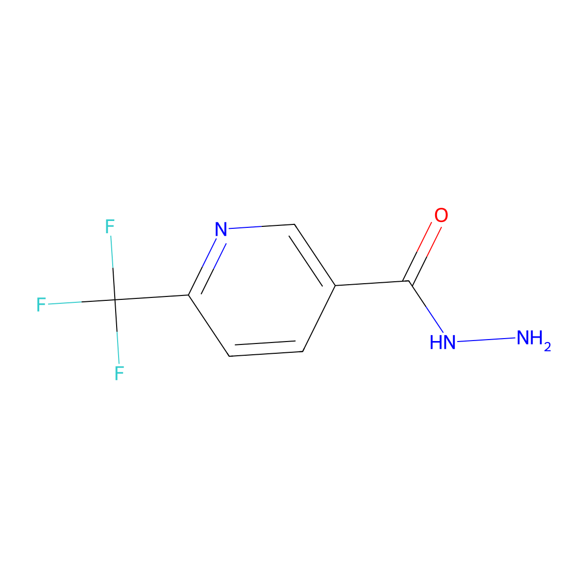 6-(Trifluoromethyl)nicotinohydrazide molecular structure, CAS 386715-32-8