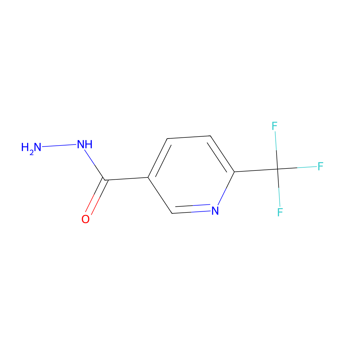 6-(Trifluoromethyl)nicotinohydrazide molecular structure, CAS 386715-32-8