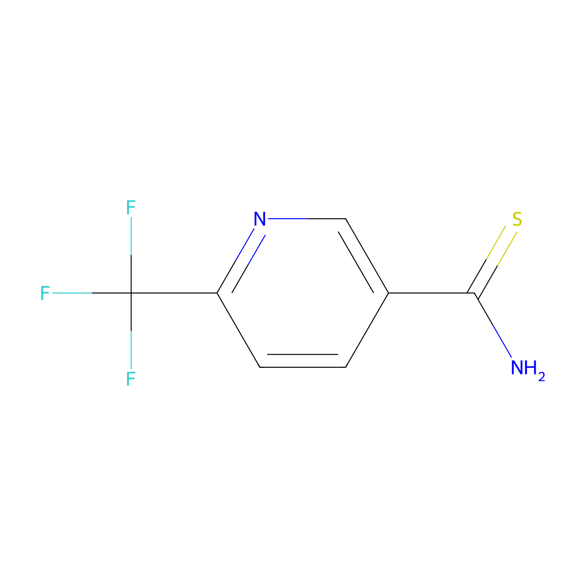 6-(Trifluoromethyl)thionicotinamide molecular structure, CAS 386715-34-0