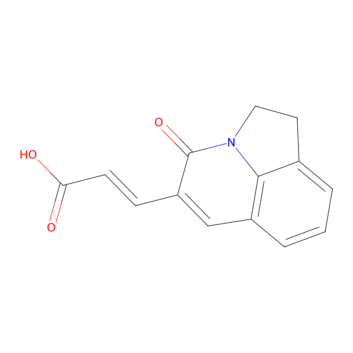 (2E)-3-(4-Oxo-1,2-dihydro-4H-pyrrolo[3,2,1-ij]quinolin-5-yl)acrylic acid molecular structure, CAS 386715-45-3