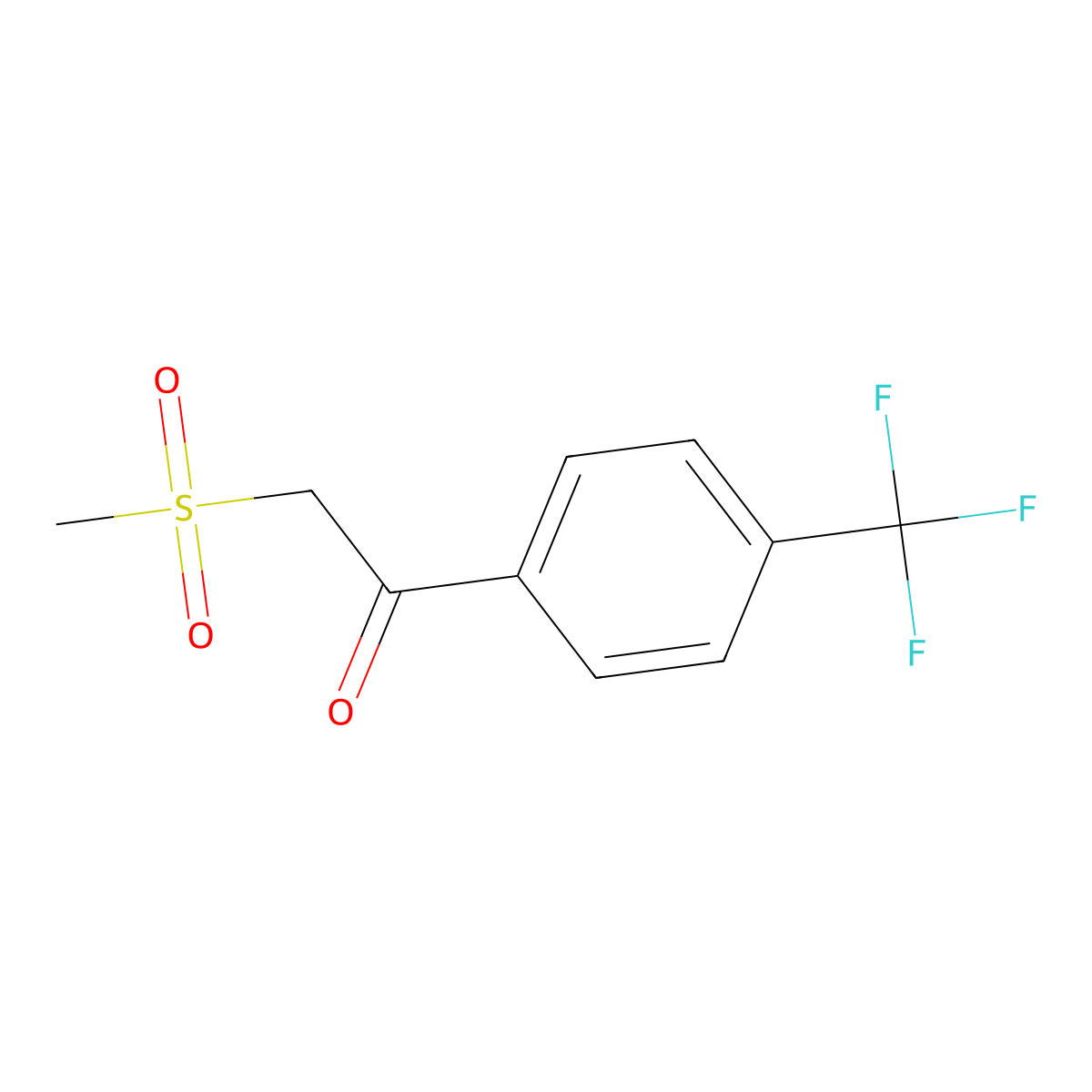 2-(Methylsulfonyl)-1-(4-(trifluoromethyl)phenyl)ethanone molecular structure, CAS 386715-52-2