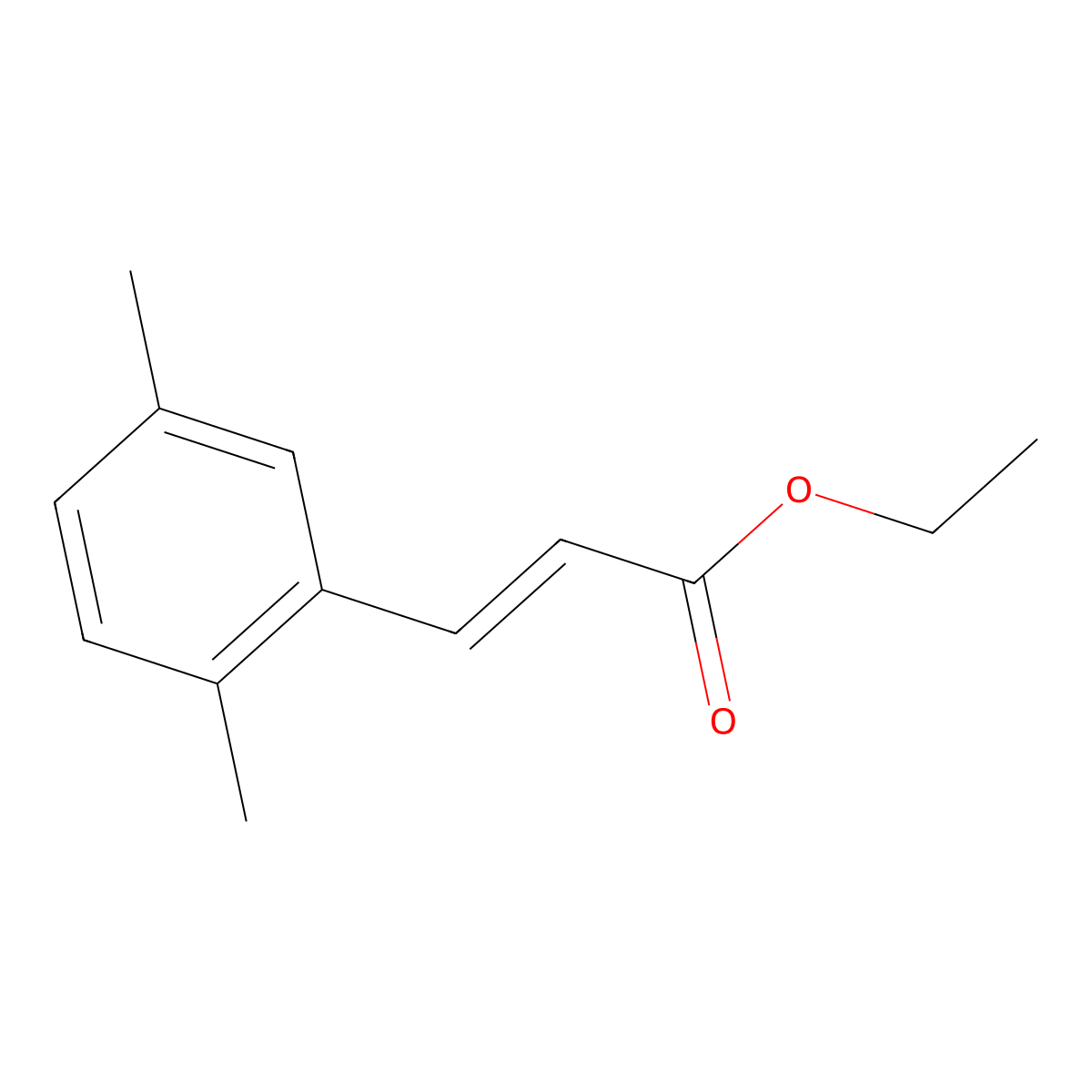 ethyl (2E)-3-(2,5-dimethylphenyl)prop-2-enoate molecular structure, CAS 386721-53-5