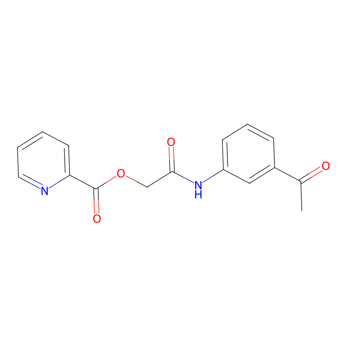 [2-(3-Acetylanilino)-2-oxoethyl] pyridine-2-carboxylate molecular structure, CAS 386730-06-9