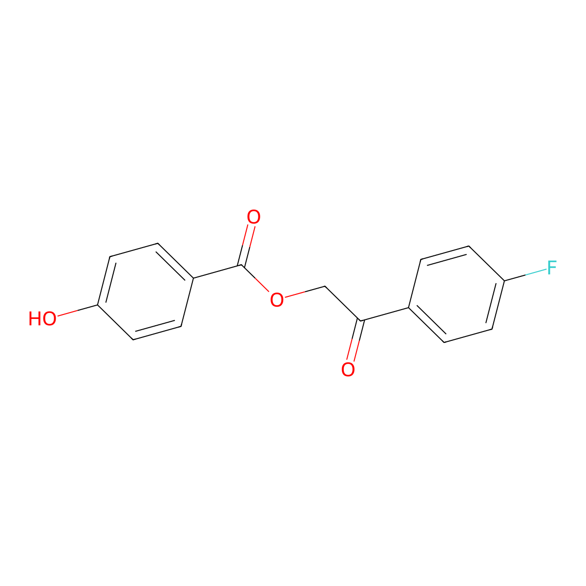 2-(4-Fluorophenyl)-2-oxoethyl 4-hydroxybenzenecarboxylate molecular structure, CAS 386730-88-7