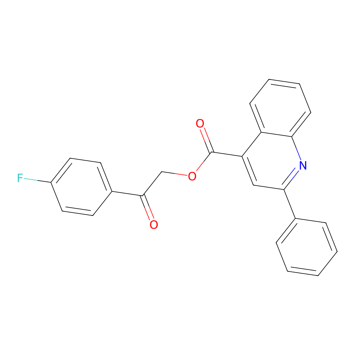 2-(4-Fluorophenyl)-2-oxoethyl 2-phenyl-4-quinolinecarboxylate molecular structure, CAS 386732-25-8