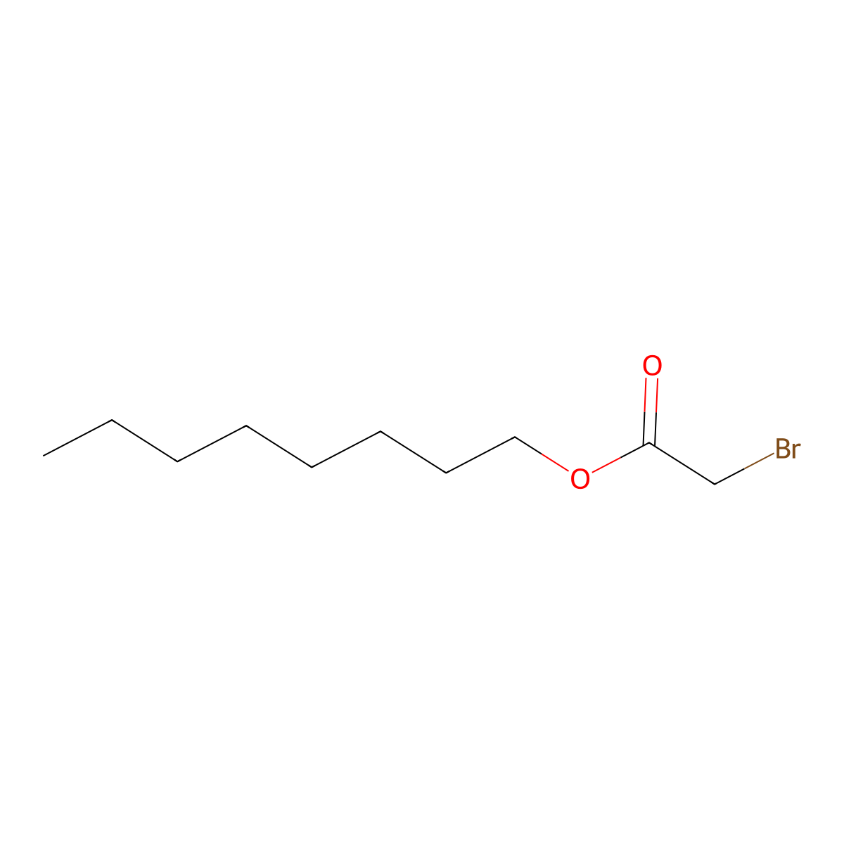 Octyl bromoacetate molecular structure, CAS 38674-98-5