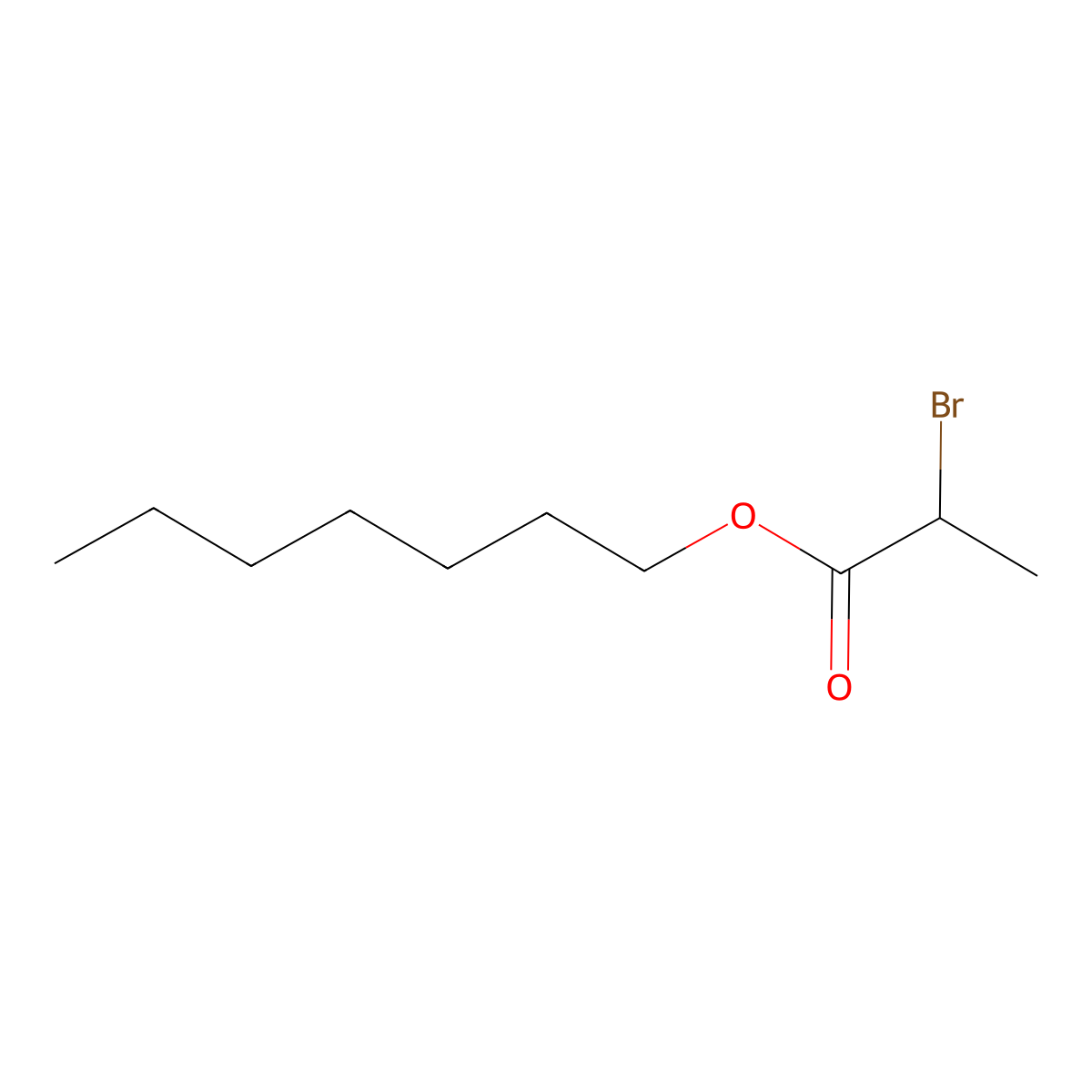 Heptyl 2-bromopropanoate molecular structure, CAS 38674-99-6