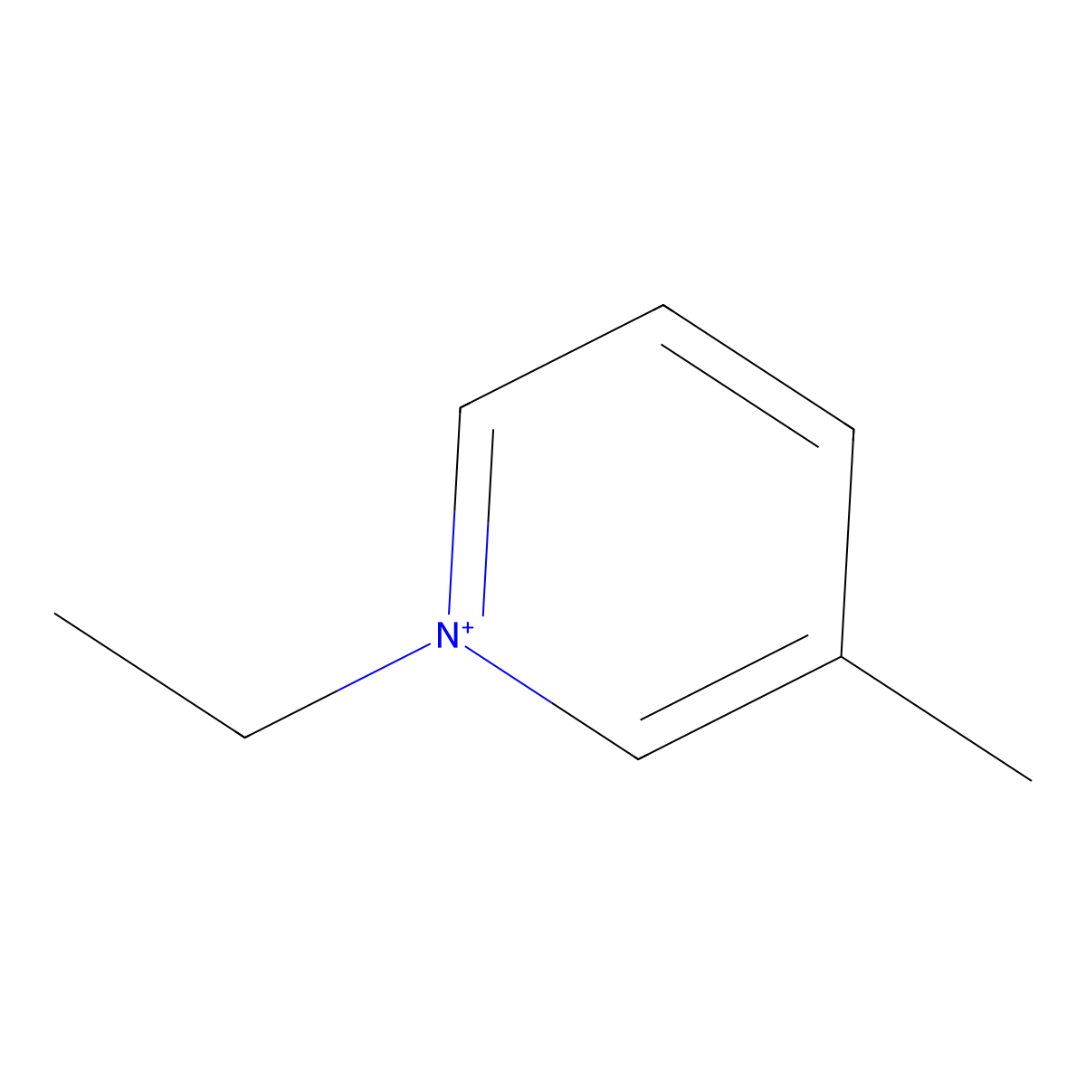 1-Ethyl-3-methylpyridinium molecular structure, CAS 38675-08-0