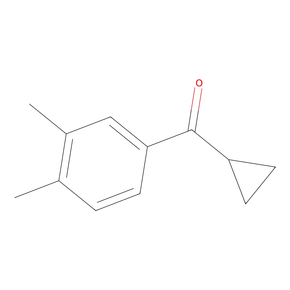 Cyclopropyl(3,4-dimethylphenyl)methanone molecular structure, CAS 38675-78-4