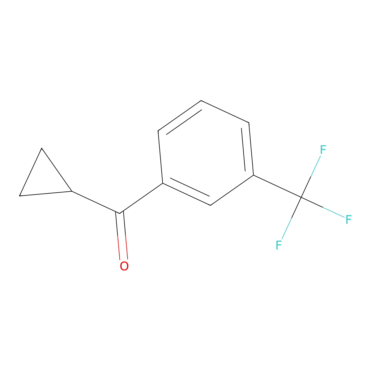 Cyclopropyl 3-trifluoromethylphenyl ketone molecular structure, CAS 38675-82-0