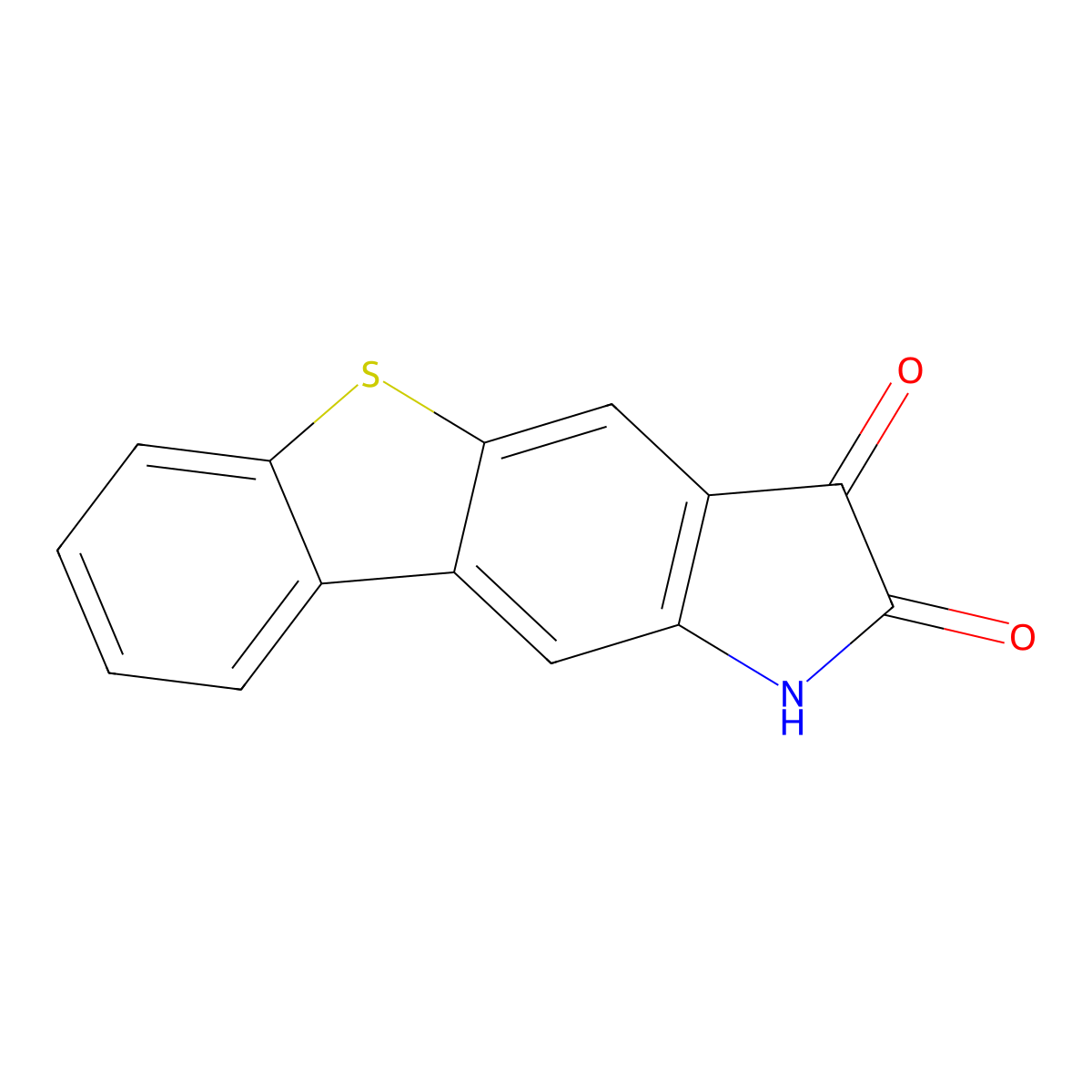 1H-[1]benzothieno[2,3-f]indole-2,3-dione molecular structure, CAS 386750-49-8