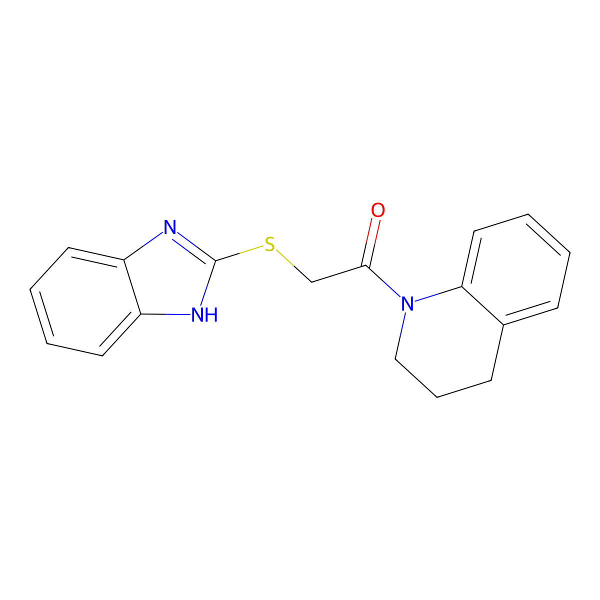 2-(1H-benzimidazol-2-ylsulfanyl)-1-(3,4-dihydroquinolin-1(2H)-yl)ethanone molecular structure, CAS 386764-08-5