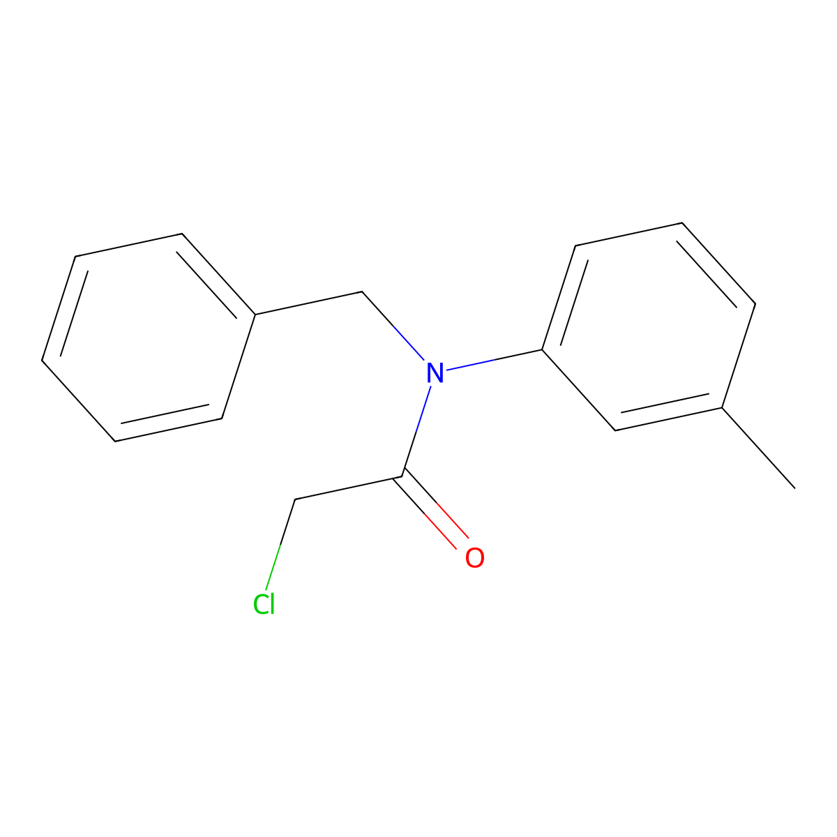 N-benzyl-2-chloro-N-(3-methylphenyl)acetamide molecular structure, CAS 38677-47-3