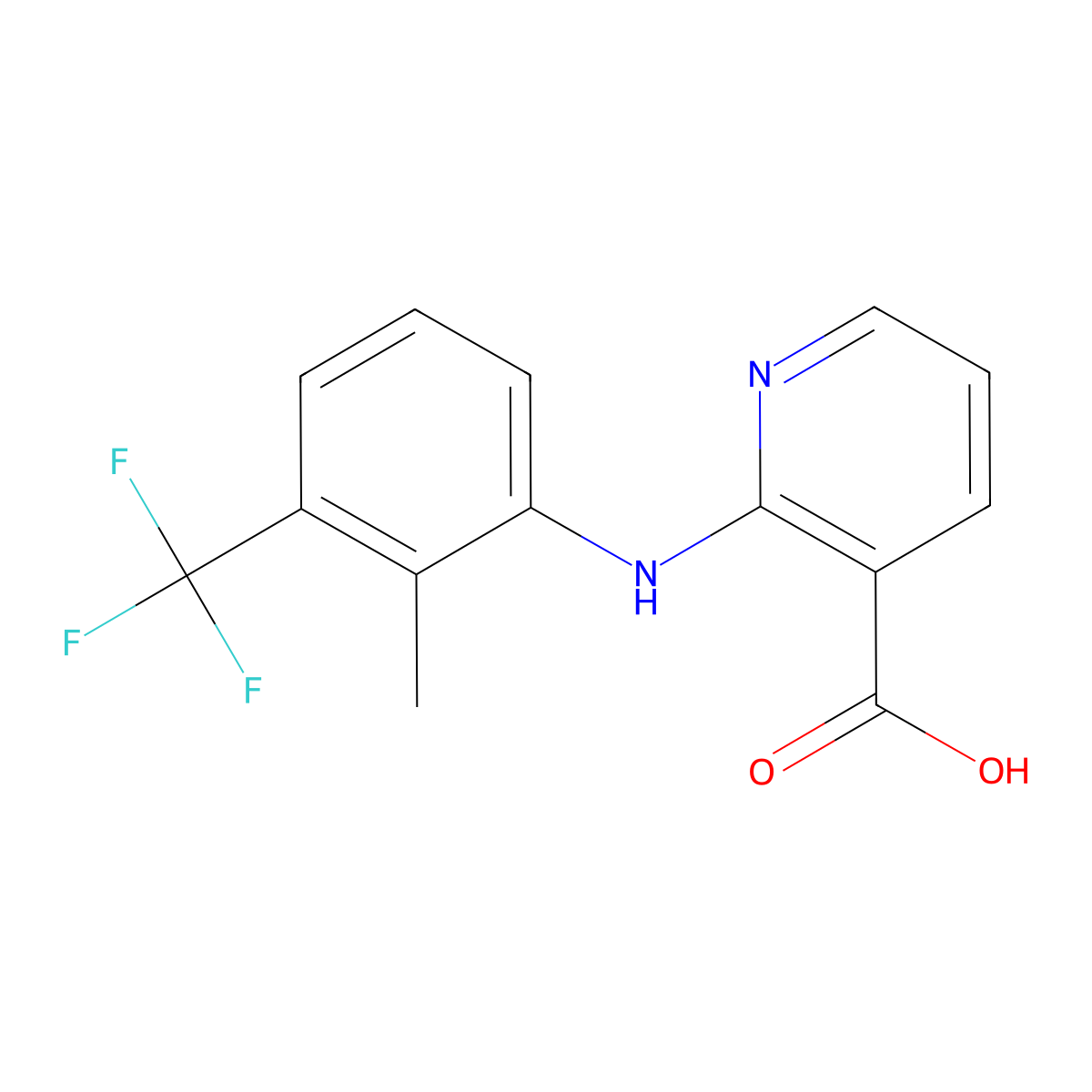 Flunixin molecular structure, CAS 38677-85-9