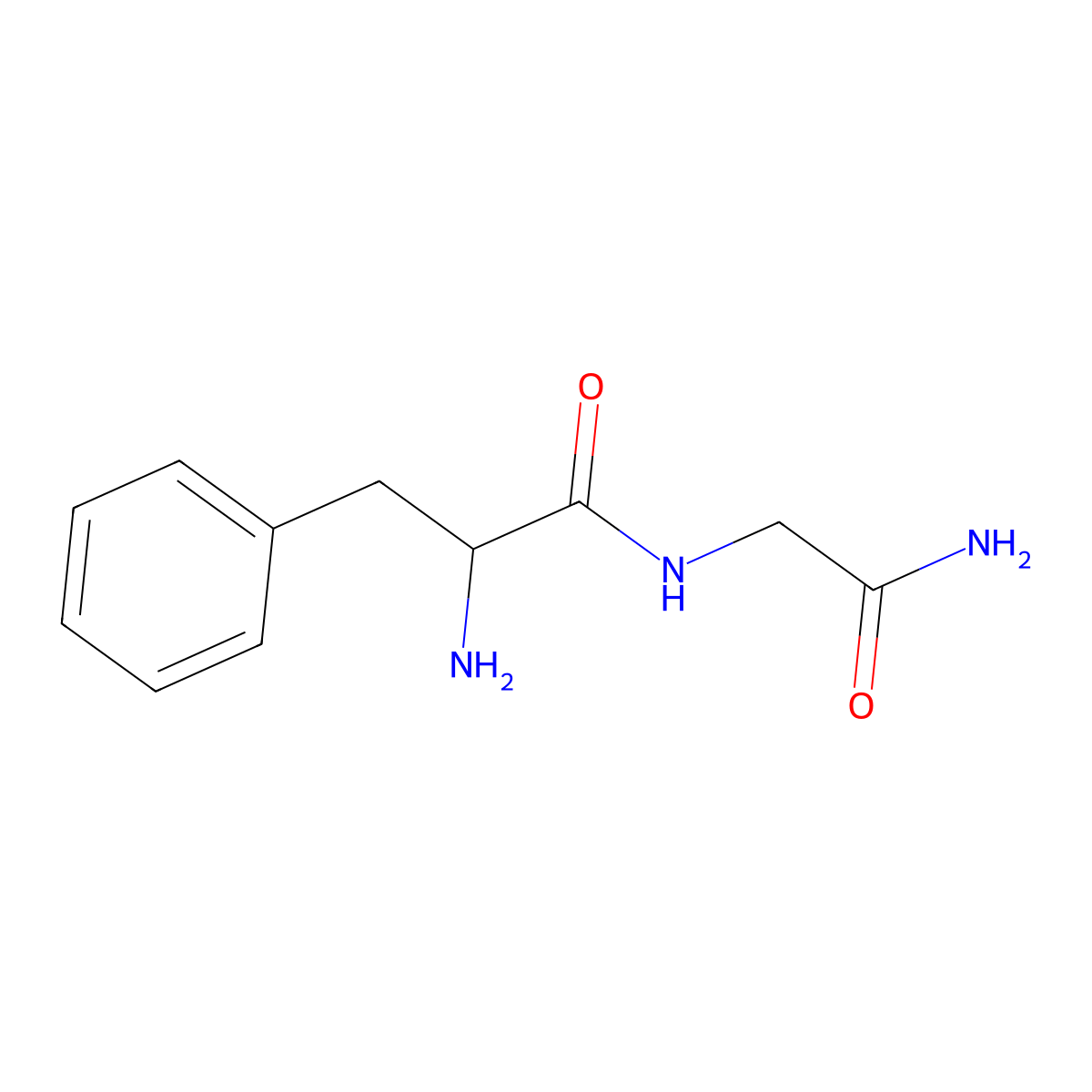 (2S)-2-amino-N-(2-amino-2-oxoethyl)-3-phenylpropanamide molecular structure, CAS 38678-61-4