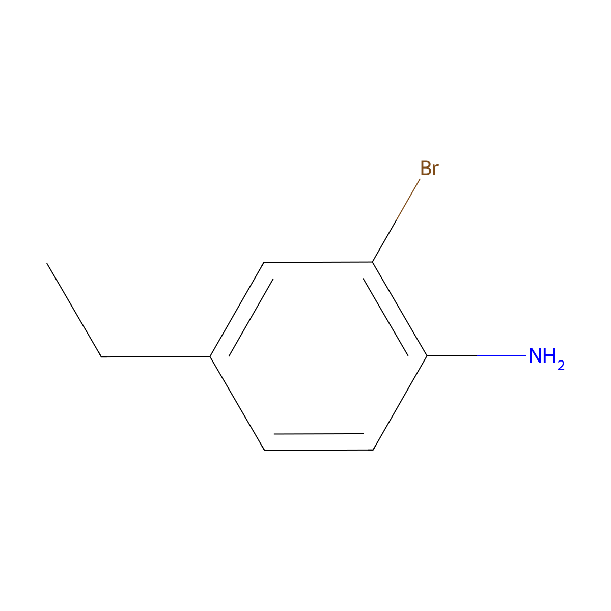 2-Bromo-4-ethylaniline molecular structure, CAS 38678-86-3