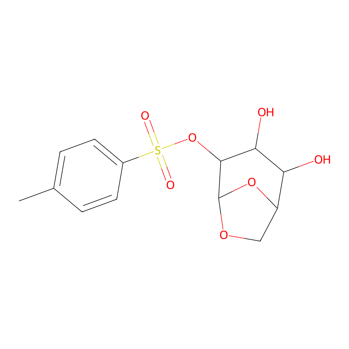 1,6-Anhydro-2-O-p-toluenesulfonyl-b-D-glucopyranose molecular structure, CAS 3868-05-1