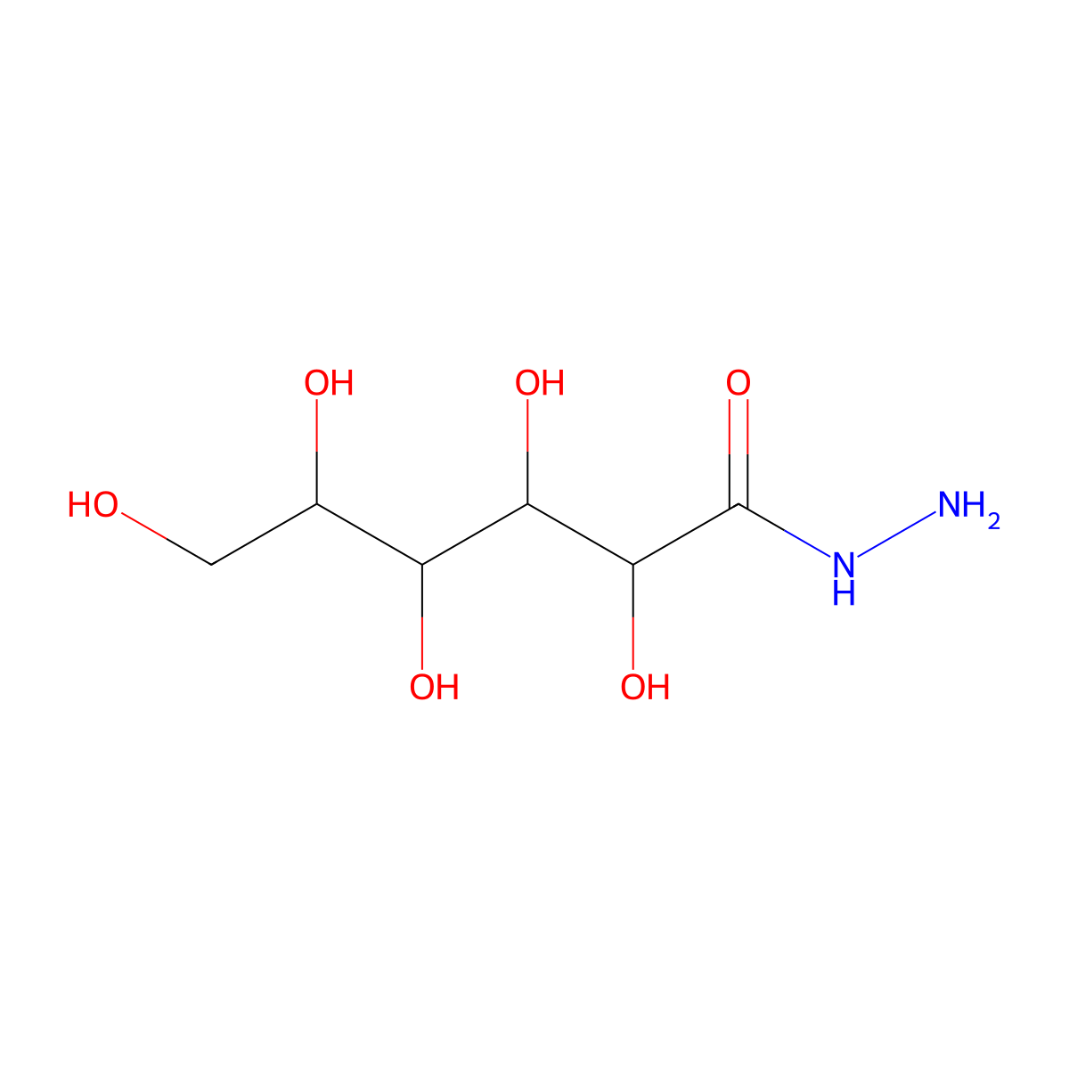 1-Hydrazinylhexose molecular structure, CAS 3868-12-0