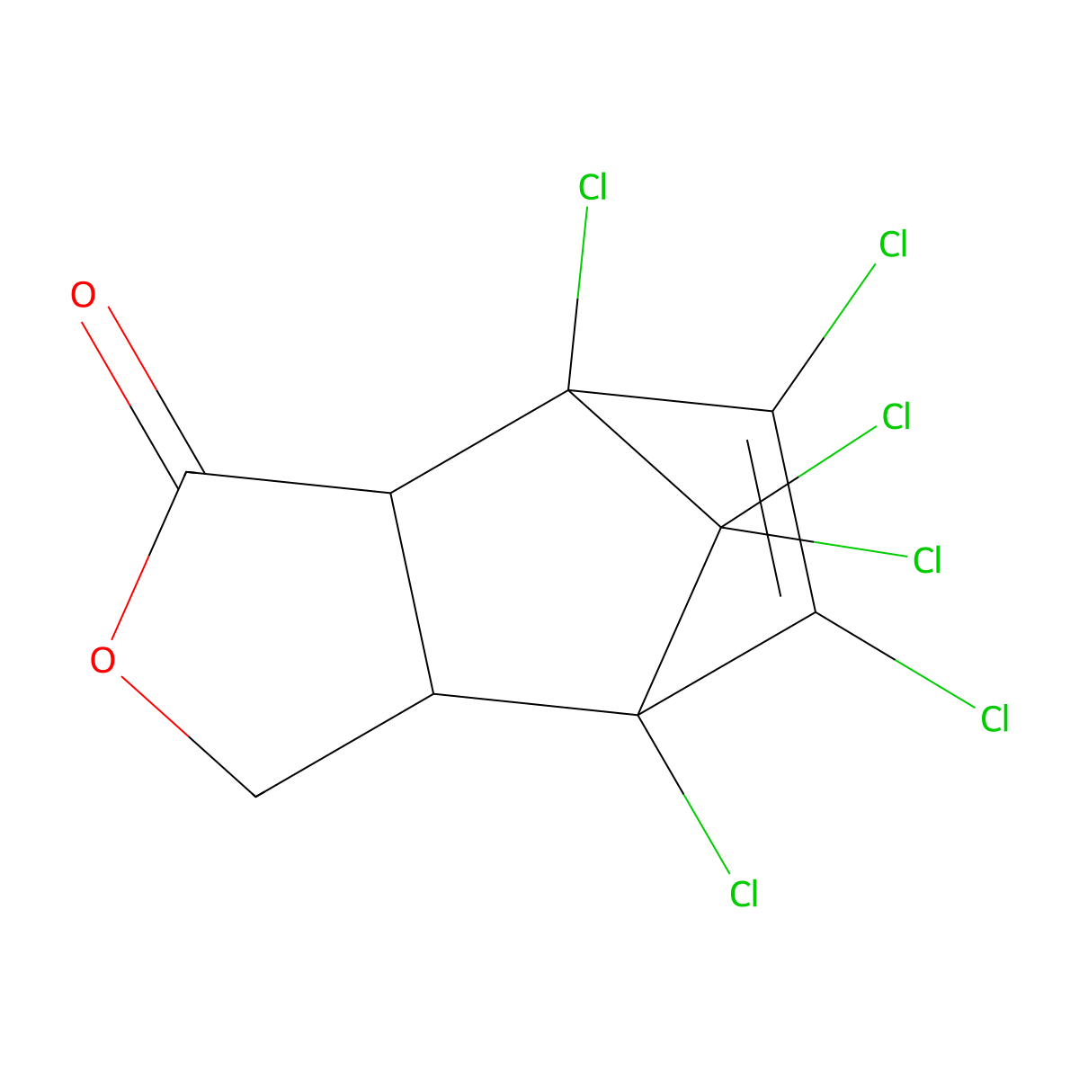 Endosulfan lactone molecular structure, CAS 3868-61-9