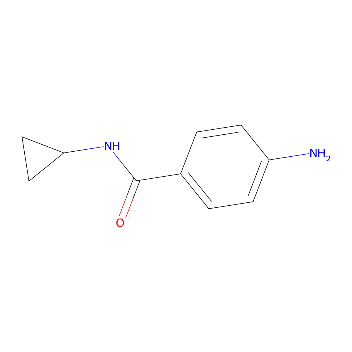 Benzamide, 4-amino-N-cyclopropyl- molecular structure, CAS 38681-77-5