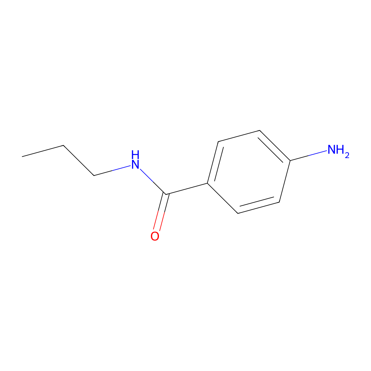 4-amino-N-propylbenzamide molecular structure, CAS 38681-78-6