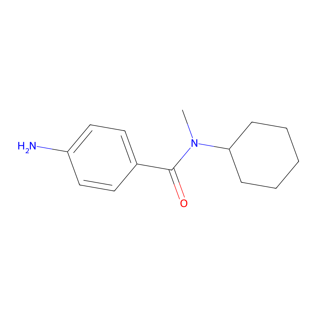 4-Amino-N-cyclohexyl-N-methylbenzamide molecular structure, CAS 38681-80-0