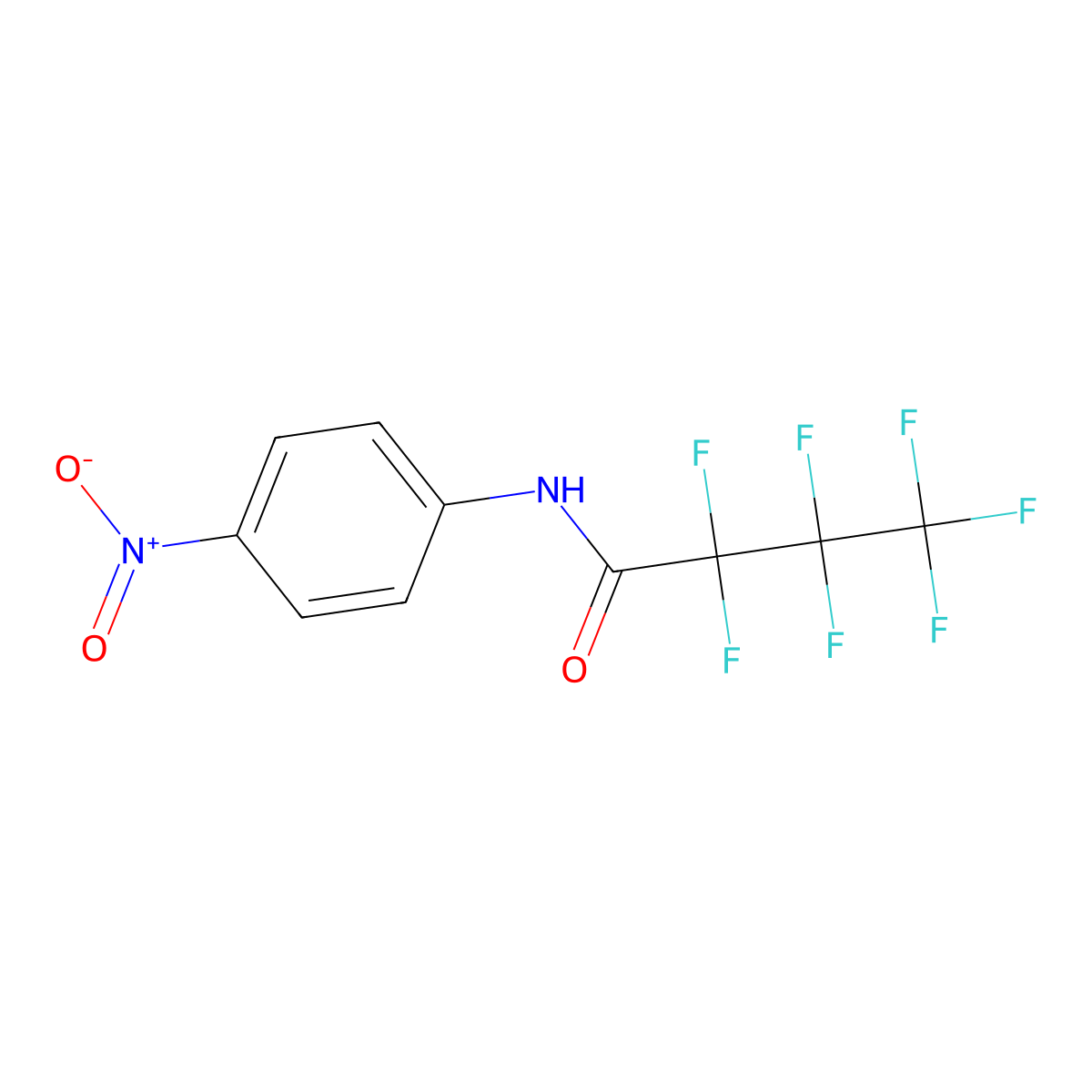 N-(4-Nitrophenyl)perfluorobutanamide molecular structure, CAS 3869-06-5