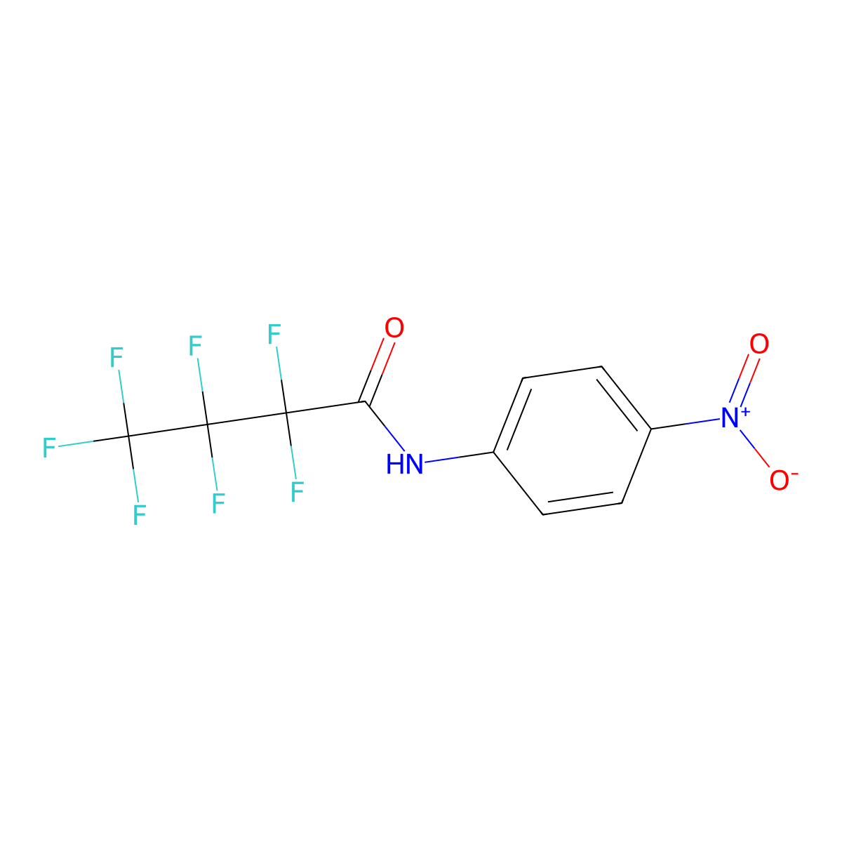 N-(4-Nitrophenyl)perfluorobutanamide molecular structure, CAS 3869-06-5