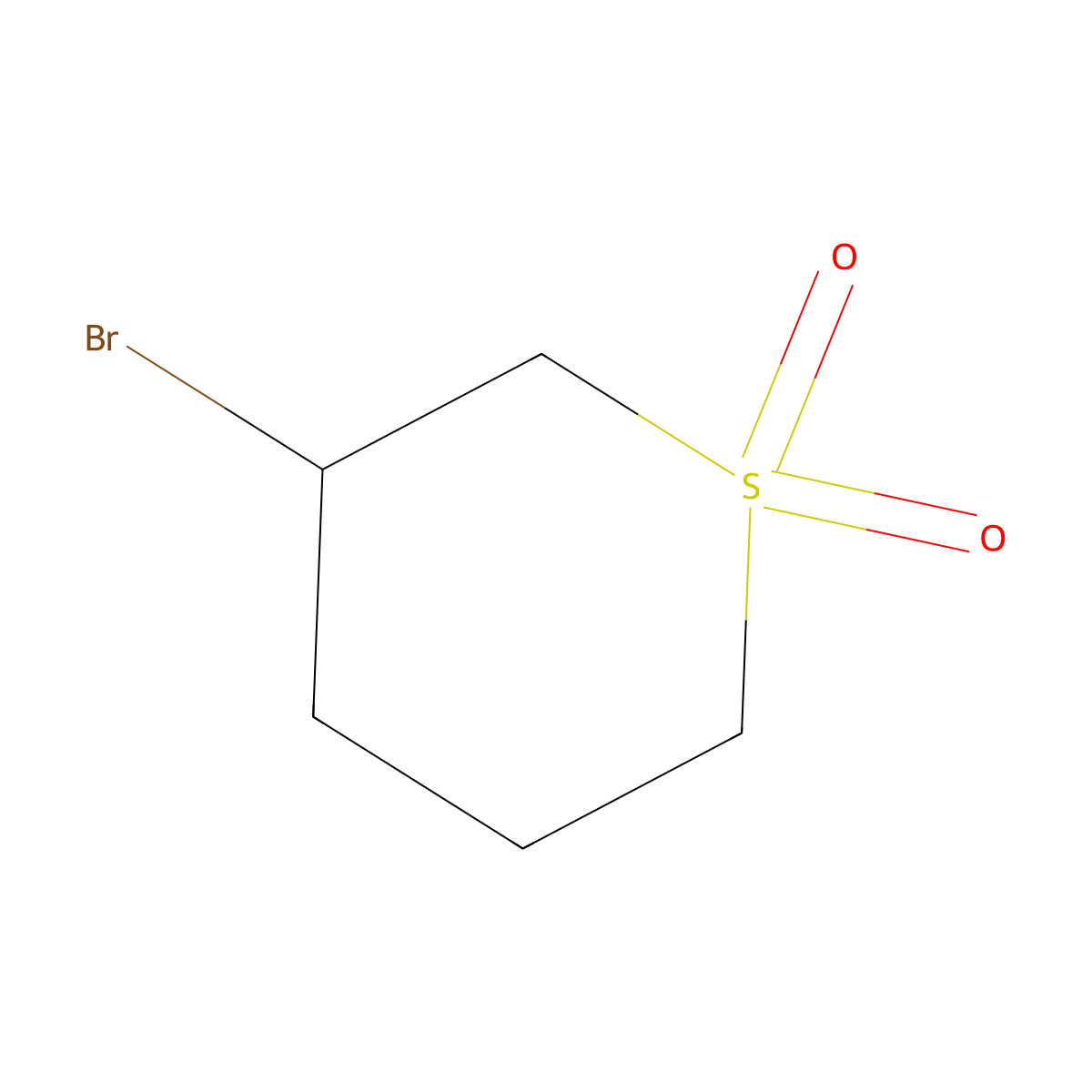 3-bromotetrahydro-2H-thiopyran 1,1-dioxide molecular structure, CAS 38690-81-2