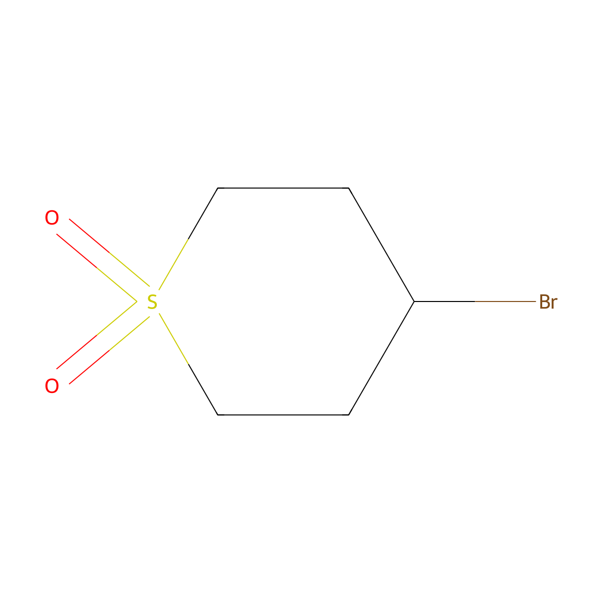 4-bromotetrahydro-2H-thiopyran-1,1-dioxide molecular structure, CAS 38690-84-5