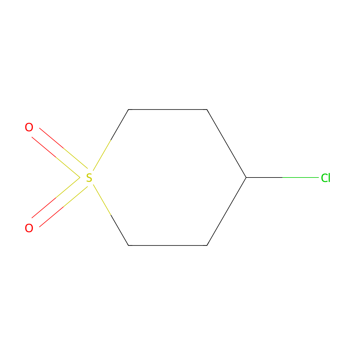 4-Chloro-1lambda6-thiane-1,1-dione molecular structure, CAS 38690-85-6